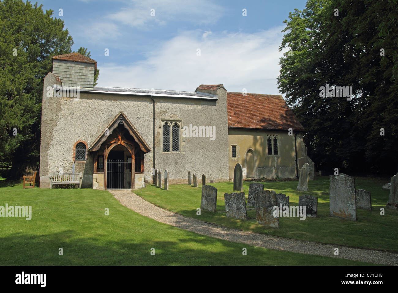 Ibstone Kirche, Ibstone, Buckinghamshire, England. Norman, aus dem 13. Jahrhundert. St. Nikolaus gewidmet. Stockfoto