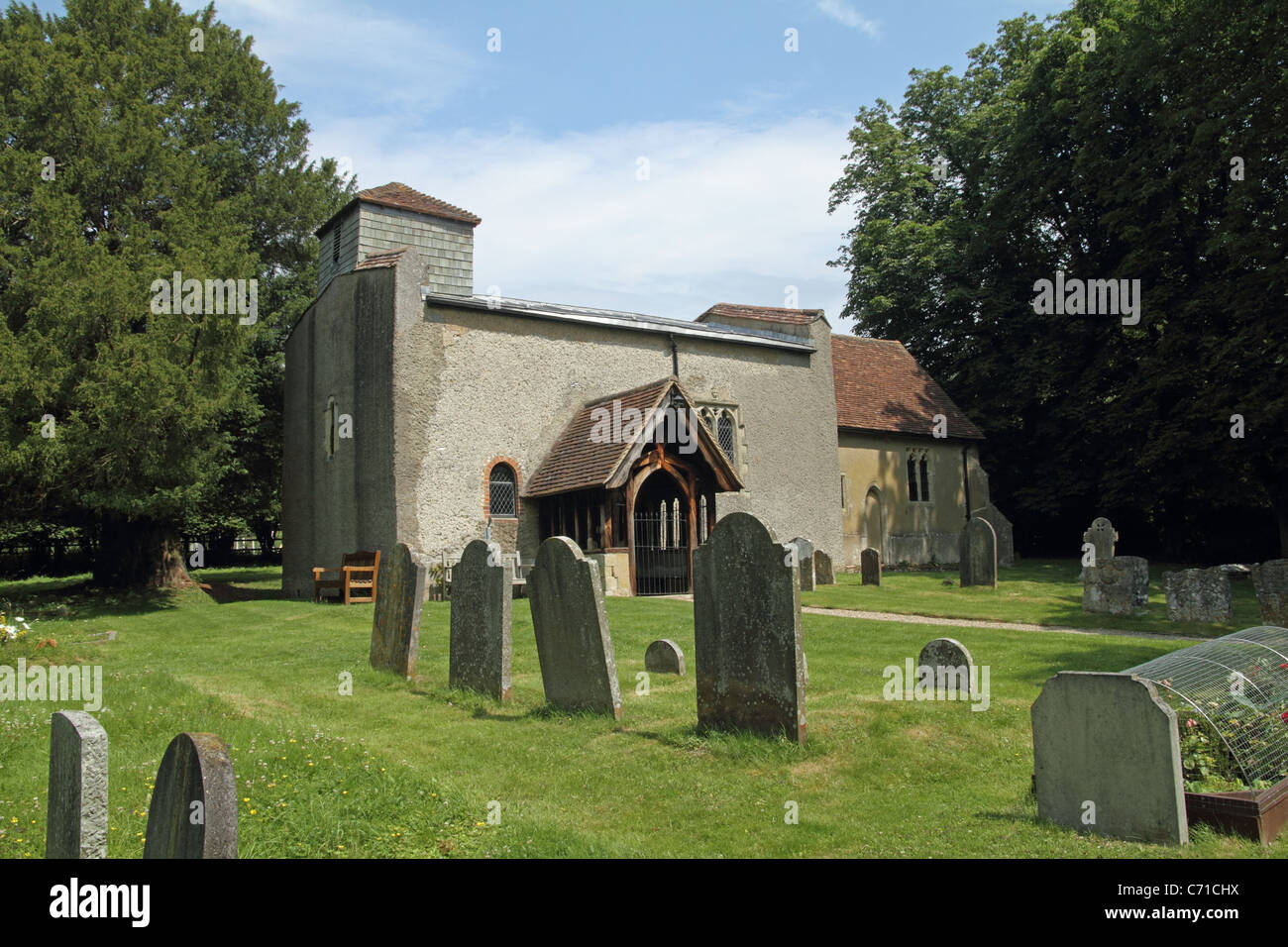Ibstone Kirche, Ibstone, Buckinghamshire, England. Norman, aus dem 13. Jahrhundert. St. Nikolaus gewidmet. Stockfoto