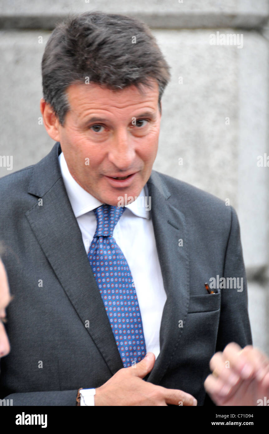 "Lord Coe" "Seb Coe" Sebastian Coe Behinderung Spiele Paralympic Day London Olympischen Spiele 2012 in London Stockfoto