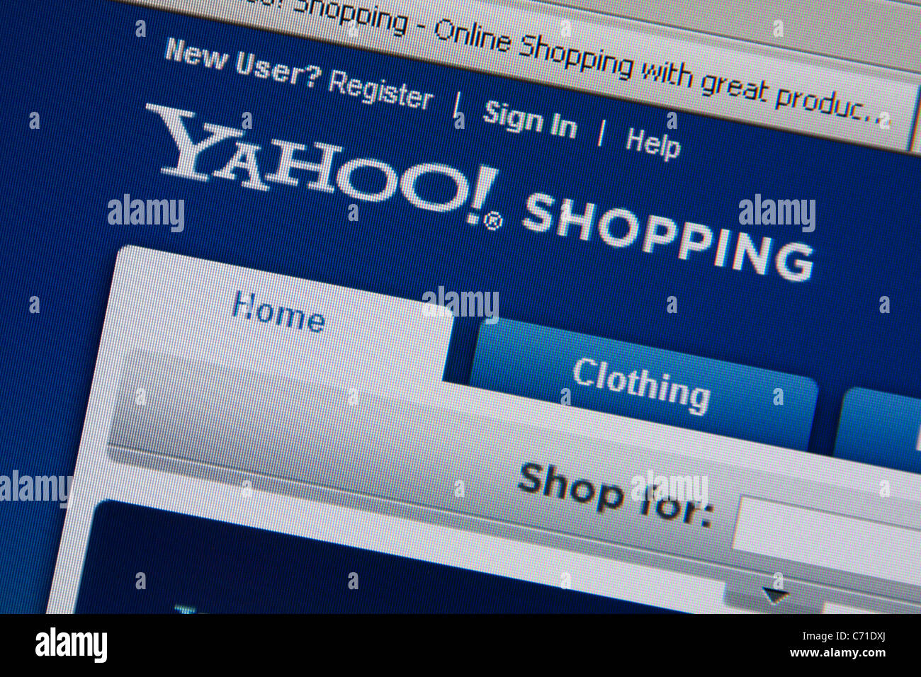 Yahoo shopping-online-website Stockfoto