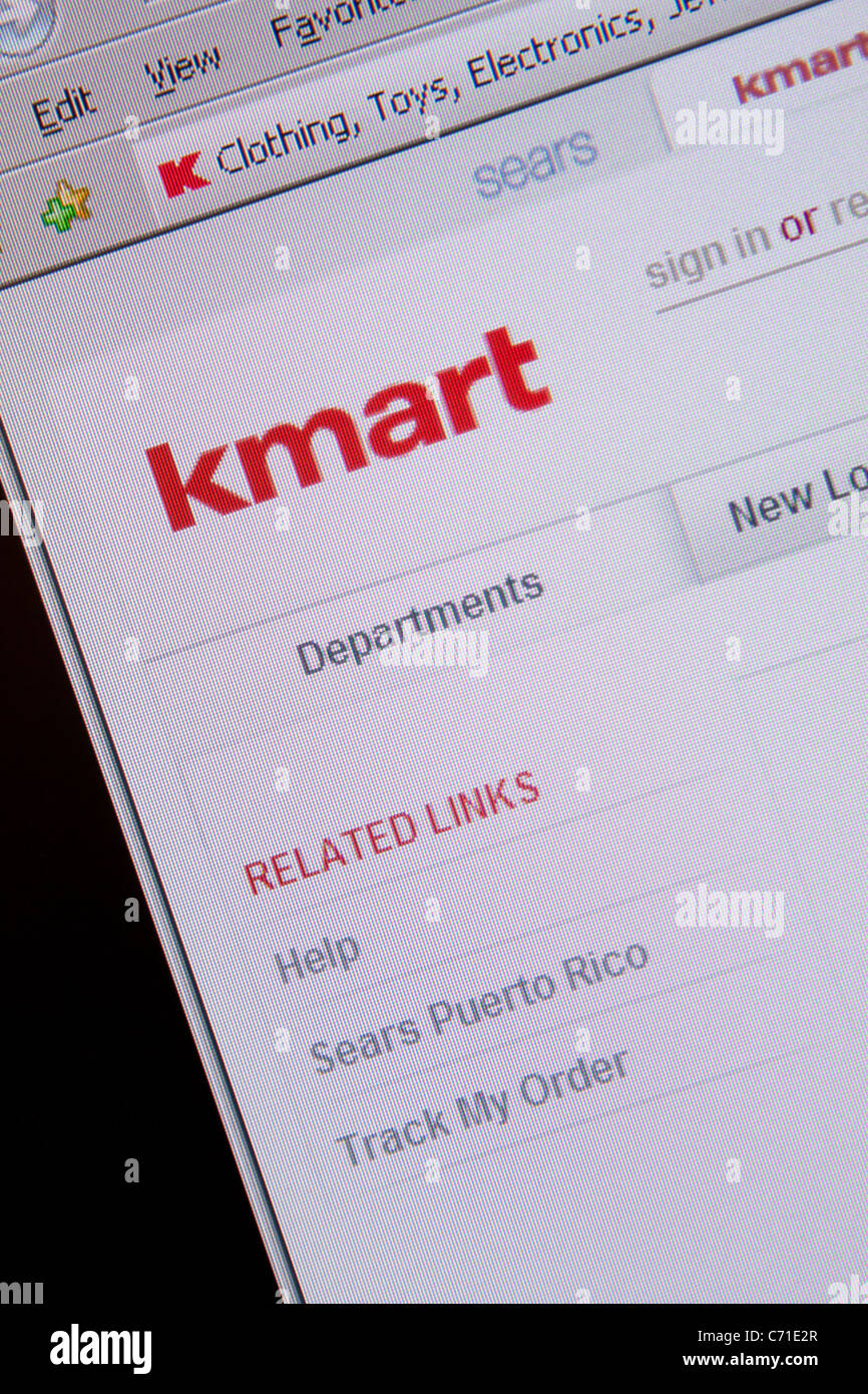 Kmart Kaufhaus Online-shopping-website Stockfoto
