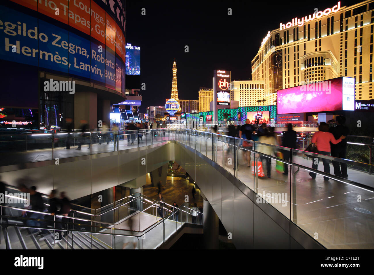 Vereinigte Staaten von Amerika, Nevada, Las Vegas, The Strip bei Nacht Stockfoto
