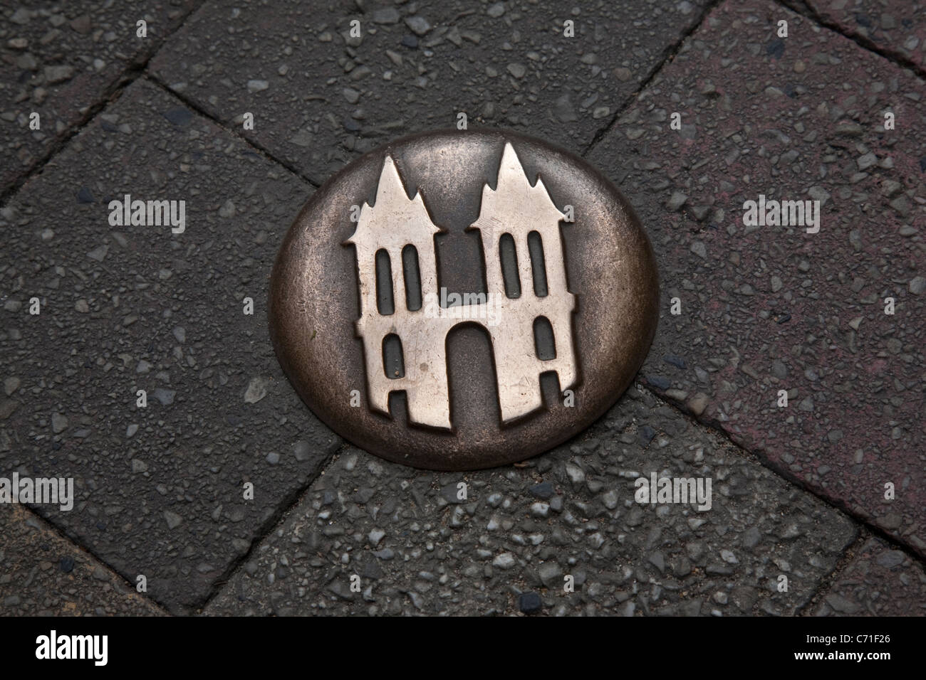 Symbol der Eglise St-Nikolaus-Kirche; Blois, Loire-Tal; Frankreich Stockfoto