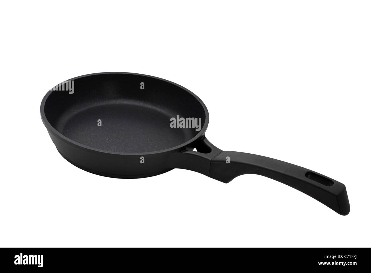 Pfanne, isoliert auf weiss Stockfoto