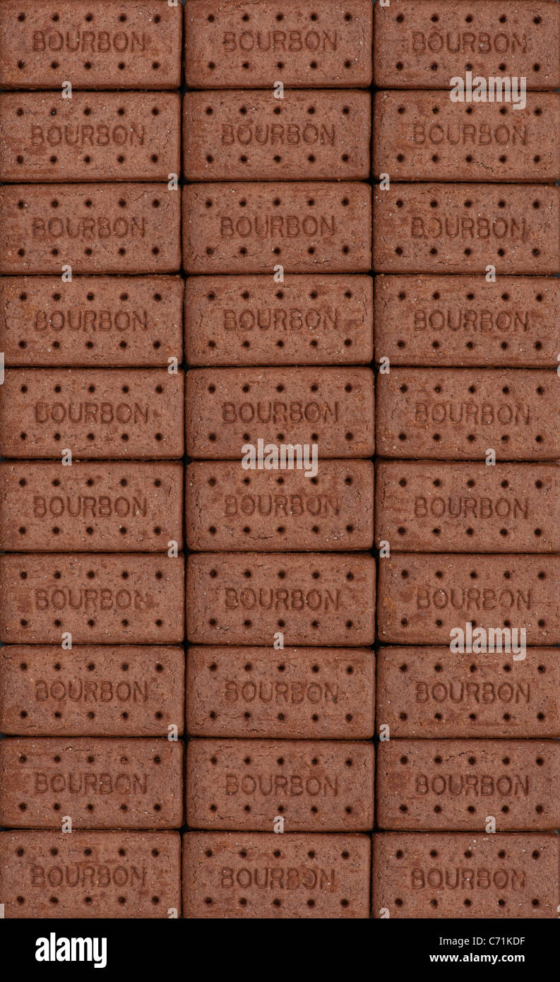Schokolade Bourbon-Kekse-Muster Stockfoto