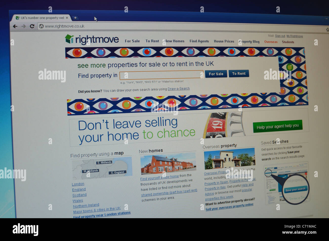 Rightmove Website screenshot Stockfoto Rightmove Website screenshot Stockfoto
