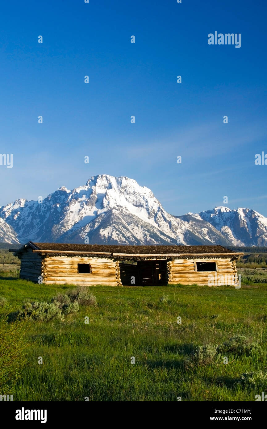 Cunningham Kabine historische Stätte in Grand Teton Nationalpark, Wyoming. Stockfoto