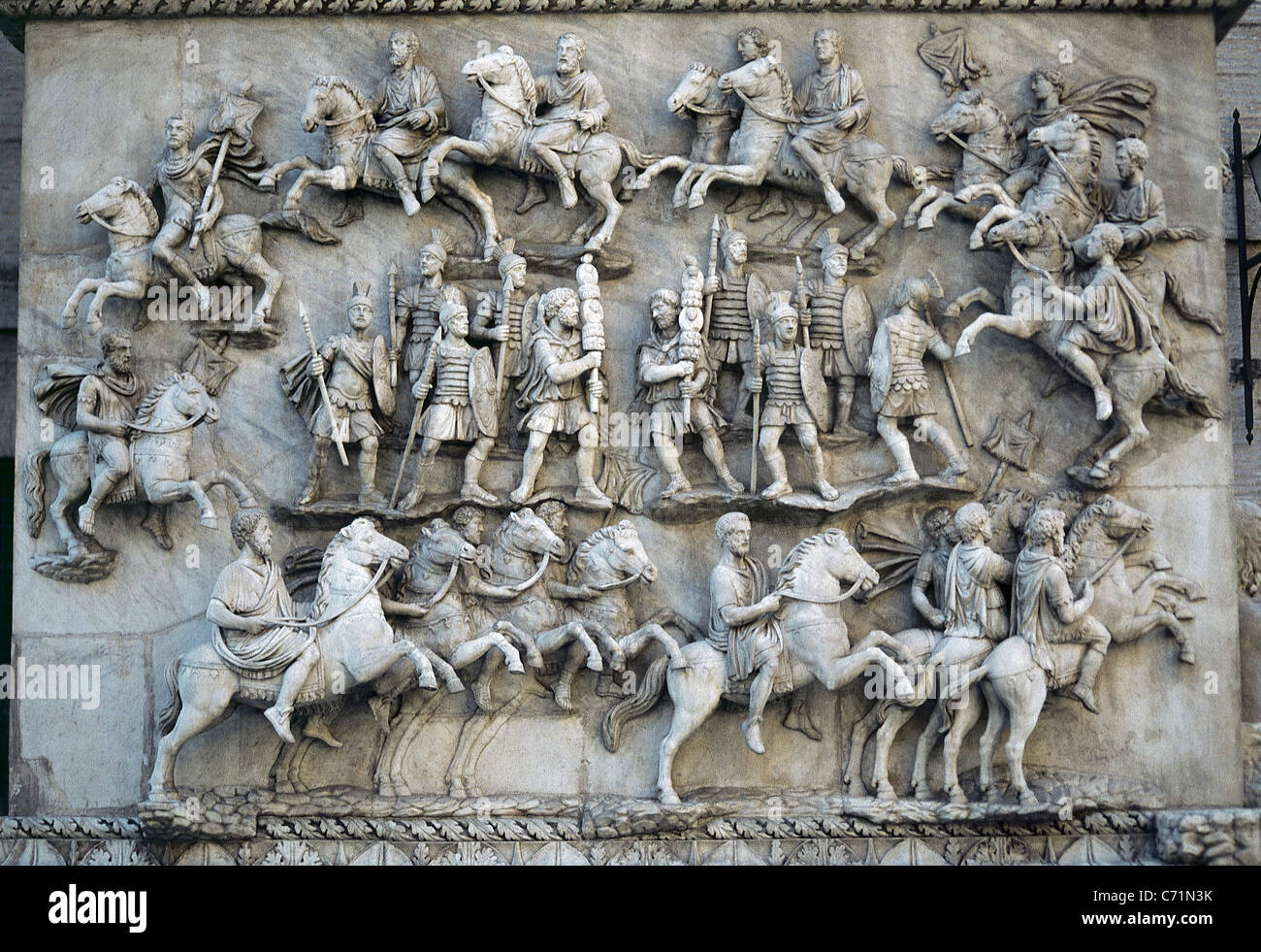Antoninus Pius (86-161). Römischer Kaiser (138-161). Apotheose des Kaisers. Relief. Vatikanischen Museen. Vatikan-Stadt. Stockfoto