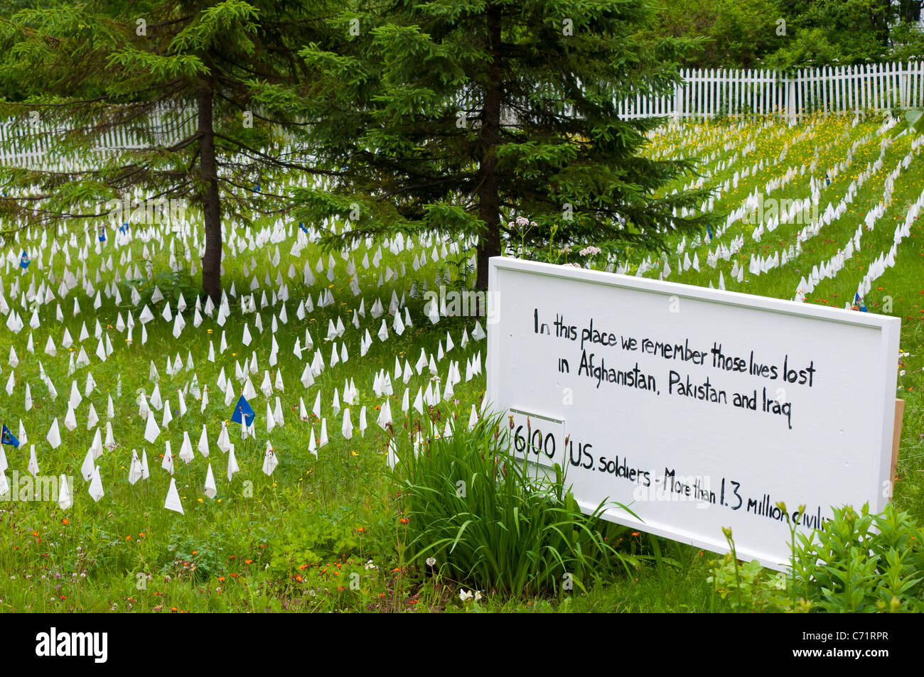 Erinnerung an Leben verloren in Afghanistan und Irak Maine Vereinigte Staaten von Amerika Stockfoto