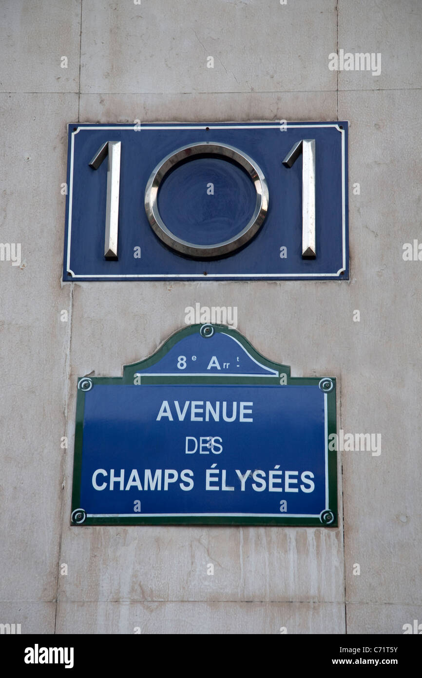 Loius Vuitton Shop Nummer 101 Champs-Elysees, Paris, Frankreich Stockfoto