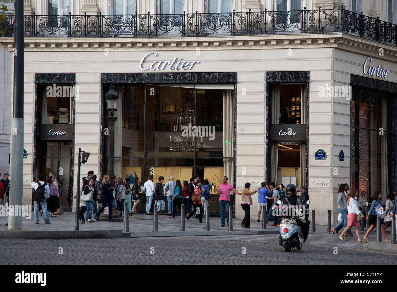 Cartier-Shop auf Champs-Elysees, Paris, Frankreich Stockfoto