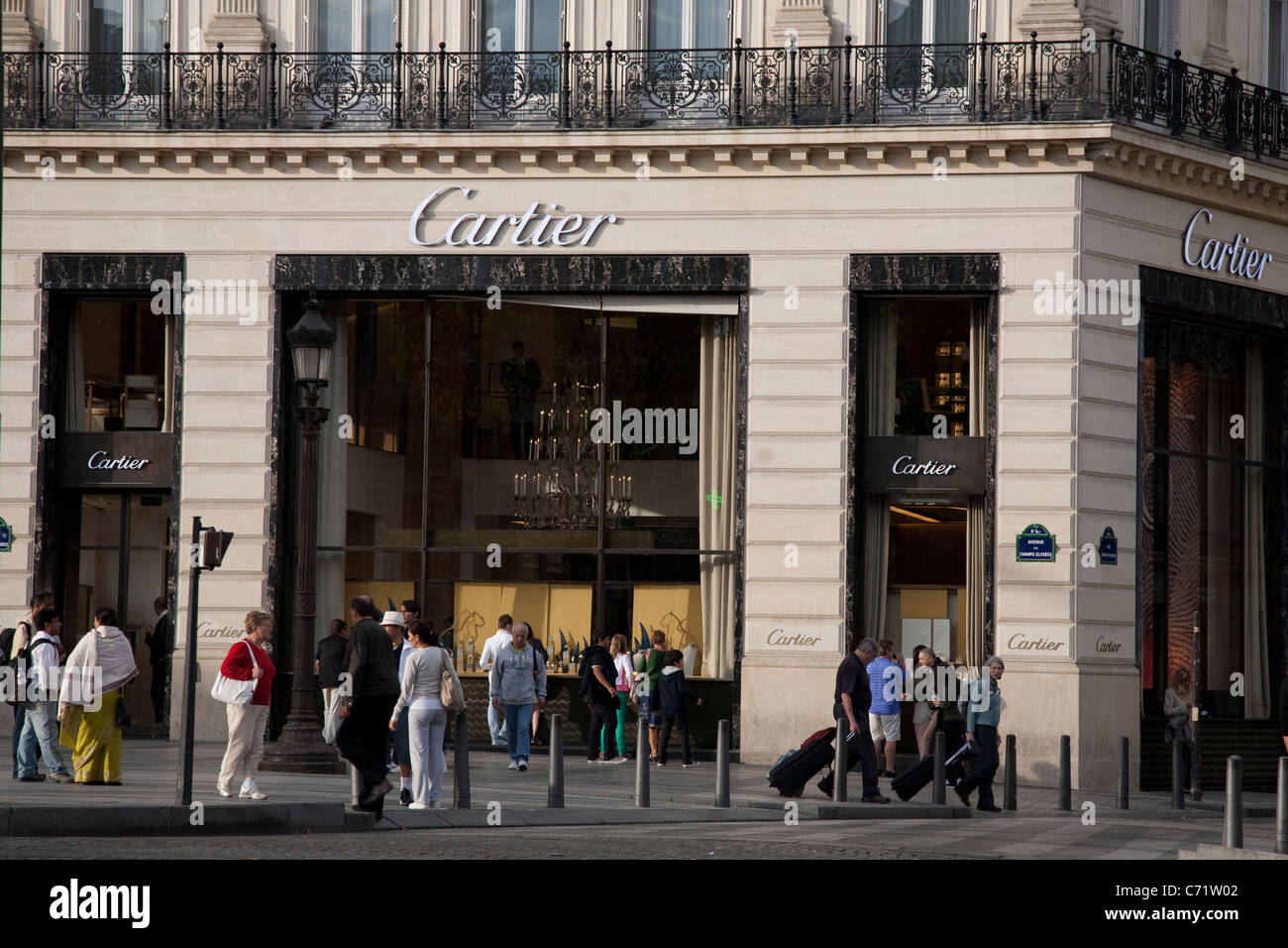 Cartier-Shop auf Champs-Elysees, Paris, Frankreich Stockfoto