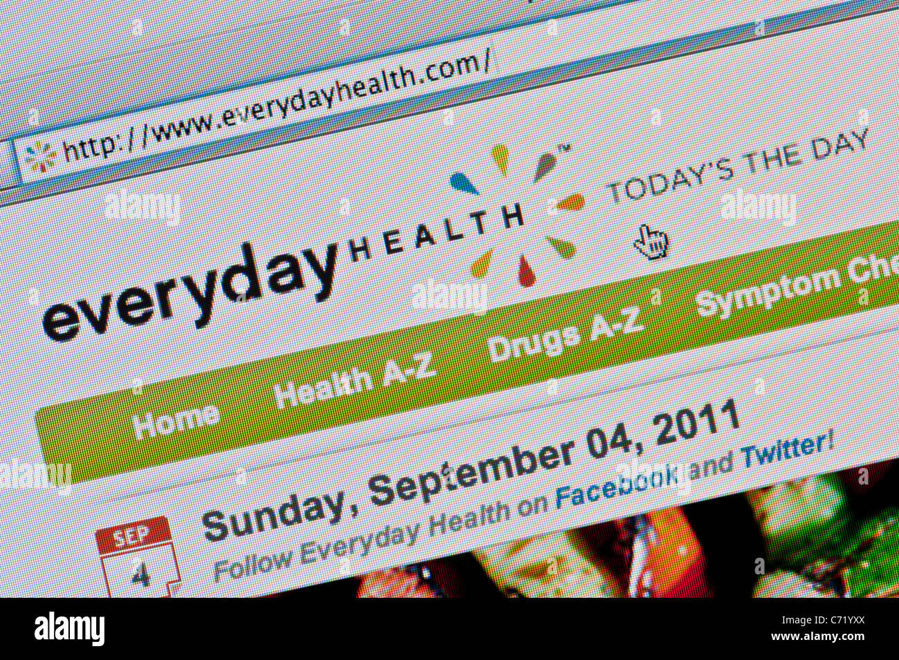 Nahaufnahme von der täglichen Gesundheit-Logo, wie auf ihrer Website zu sehen. (Nur zur redaktionellen Verwendung: print, TV, e-Book und redaktionelle Webseite). Stockfoto