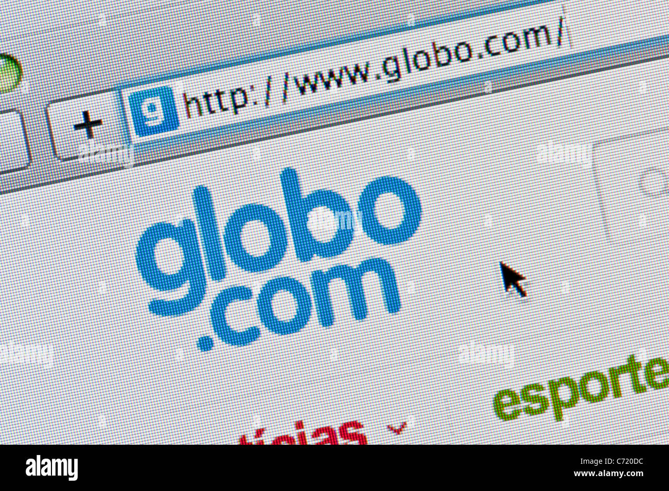 Nahaufnahme von Globo-Logo auf ihrer Website gesehen. (Nur zur redaktionellen Verwendung: print, TV, e-Book und redaktionelle Webseite). Stockfoto