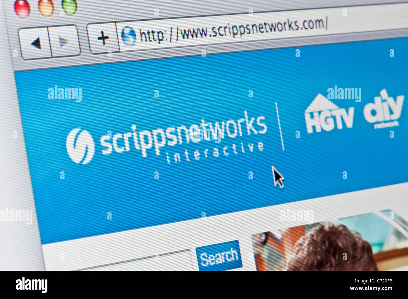 Nahaufnahme des Scripps Networks Logos, wie auf ihrer Website zu sehen. (Nur zur redaktionellen Verwendung: print, TV, e-Book und redaktionelle Webseite). Stockfoto