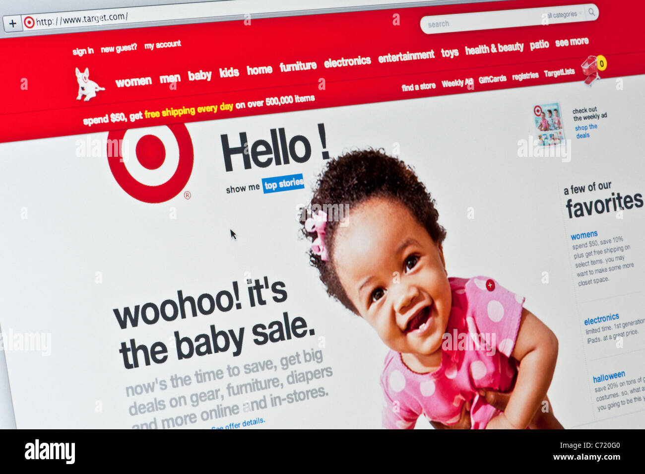 Nahaufnahme von der Ziel-Logo, wie auf ihrer Website zu sehen. (Nur zur redaktionellen Verwendung: print, TV, e-Book und redaktionelle Webseite). Stockfoto