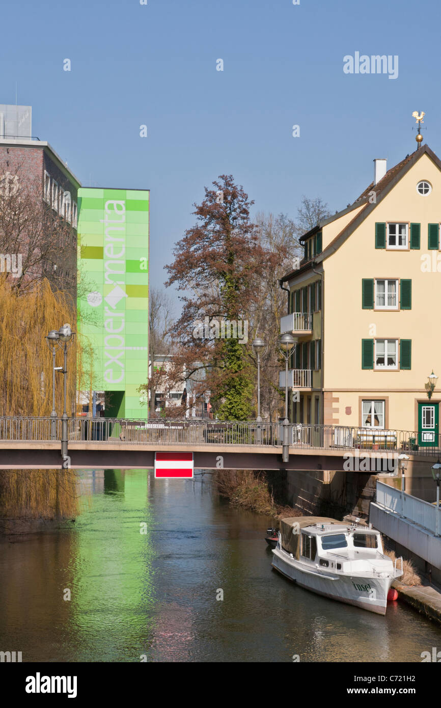 EXPERIMENTA GEBÄUDE, SIENCE CENTER, LERNEN UND SINNESERFAHRUNGEN, HEILBRONN, BADEN-WÜRTTEMBERG, DEUTSCHLAND Stockfoto