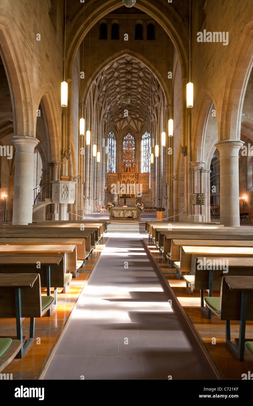 INDOOR FOTO, SCHIFF, ST. KILIAN KIRCHE, KILIANSKIRCHE, HEILBRONN, BADEN-WÜRTTEMBERG, DEUTSCHLAND Stockfoto
