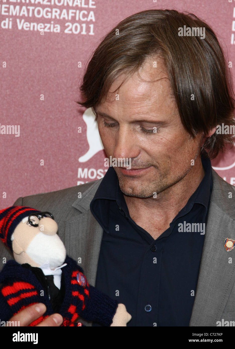 VIGGO MORTENSEN EINE GEFÄHRLICHE METHODE PHOTOCALL. 68. Venedig FILM FESTIVAL LIDO Venedig Italien 2. September 2011 Stockfoto