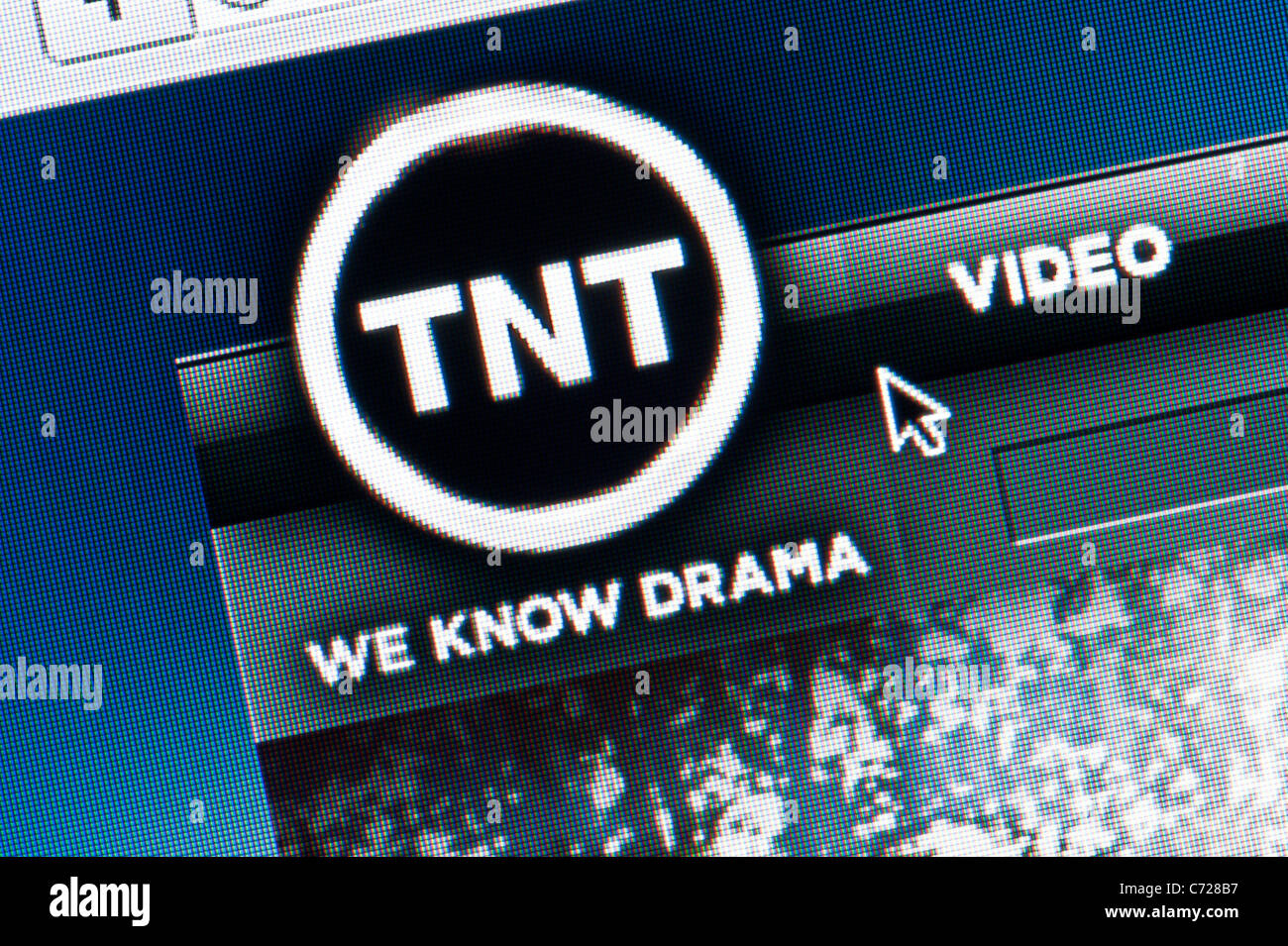 Nahaufnahme von TNT Logo wie auf ihrer Website zu sehen. (Nur zur redaktionellen Verwendung: print, TV, e-Book und redaktionelle Webseite). Stockfoto