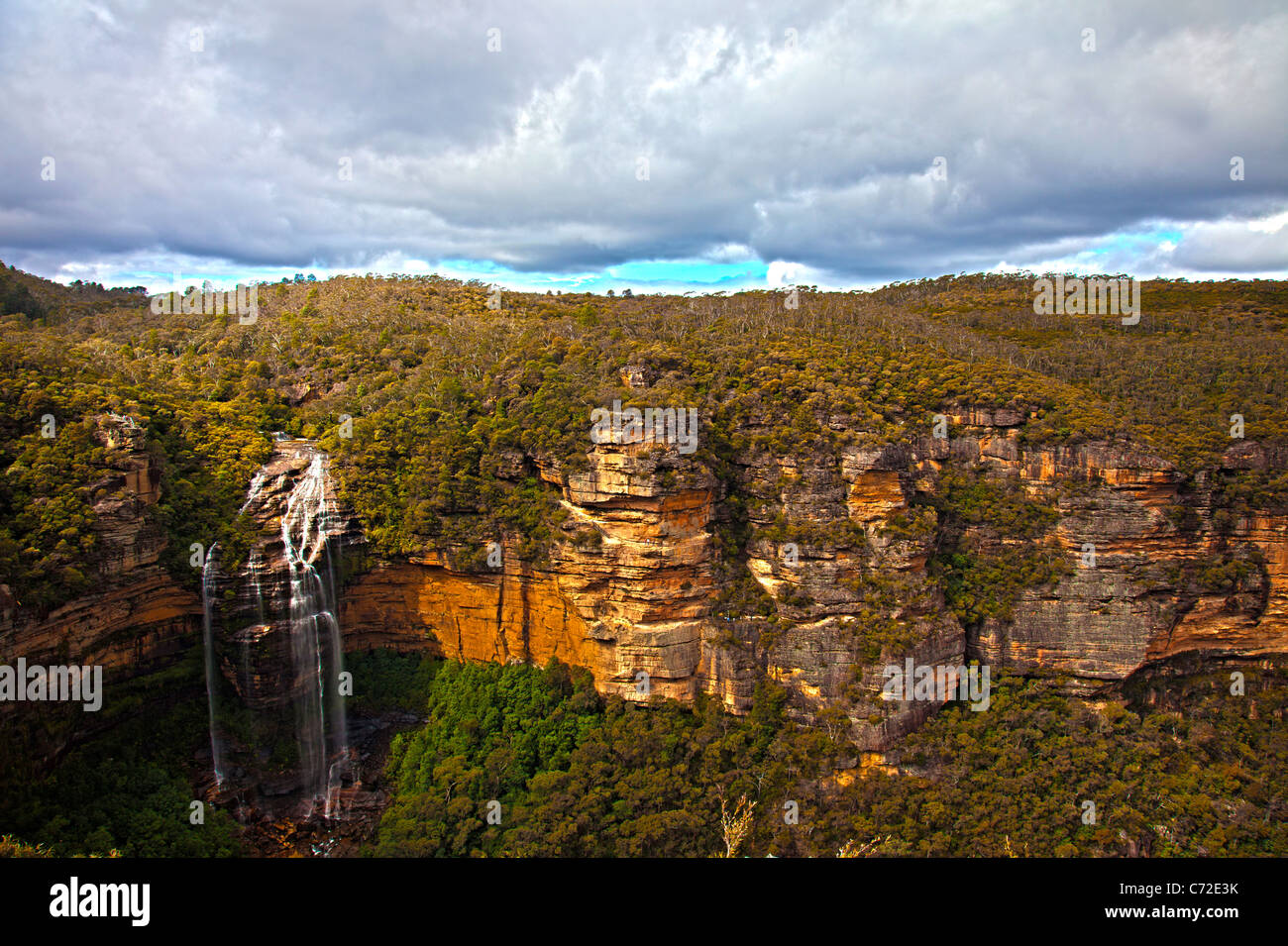 Wentworth verliebt sich in den Blue Mountains von New South Wales, Australien (HDR) Stockfoto