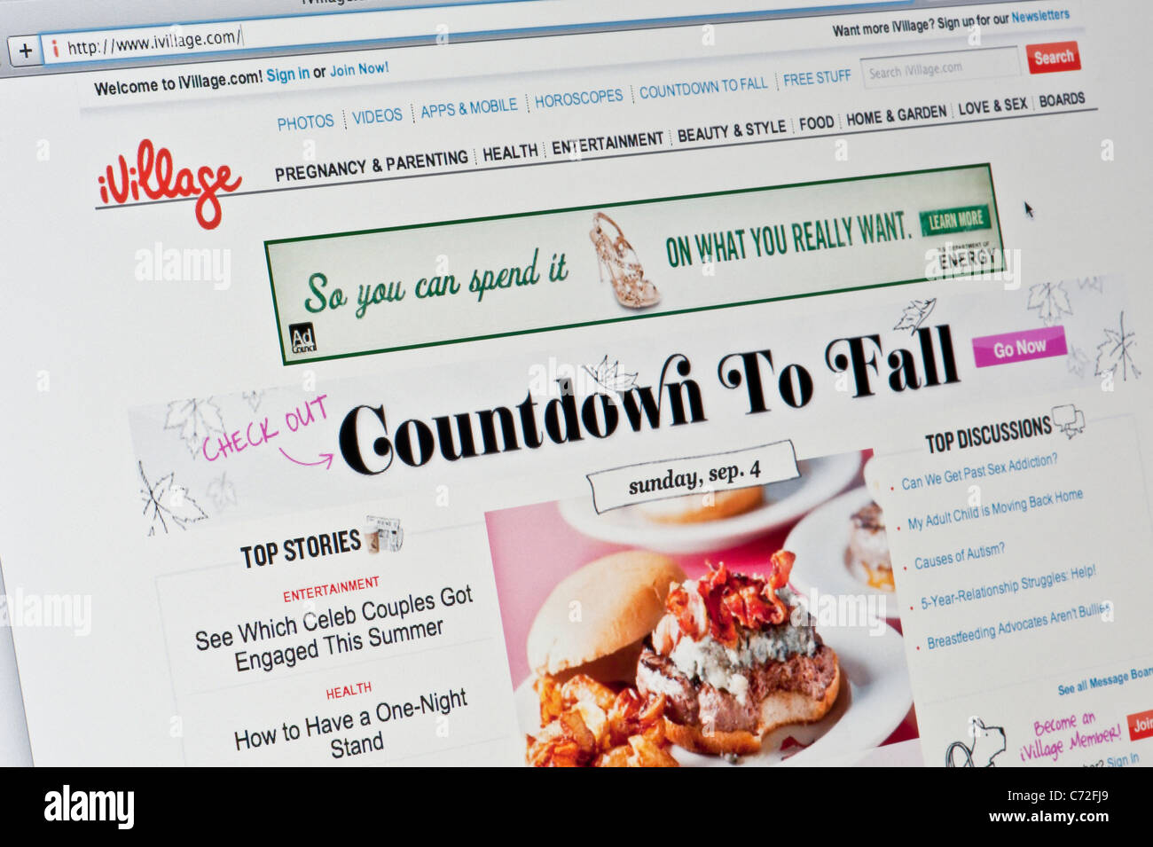 Nahaufnahme von iVillage Logo wie auf ihrer Website zu sehen. (Nur zur redaktionellen Verwendung: print, TV, e-Book und redaktionelle Webseite). Stockfoto