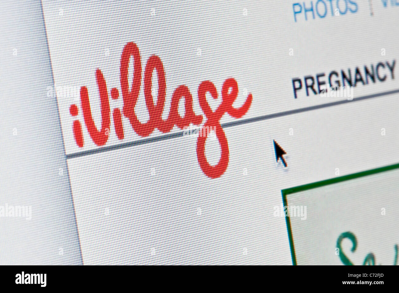 Nahaufnahme von iVillage Logo wie auf ihrer Website zu sehen. (Nur zur redaktionellen Verwendung: print, TV, e-Book und redaktionelle Webseite). Stockfoto