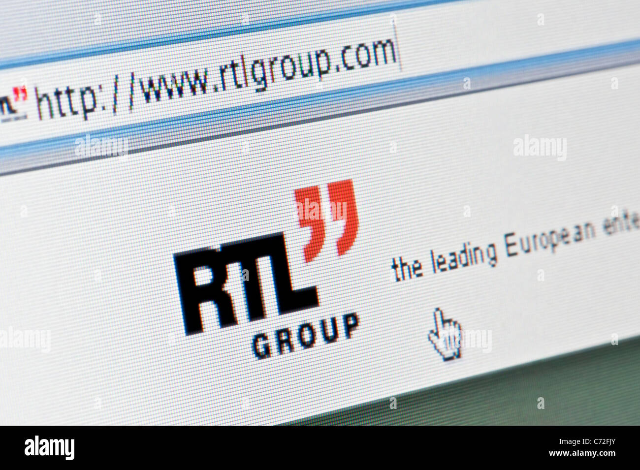Nahaufnahme von der RTL-Logo, wie auf ihrer Website zu sehen. (Nur zur redaktionellen Verwendung: print, TV, e-Book und redaktionelle Webseite). Stockfoto