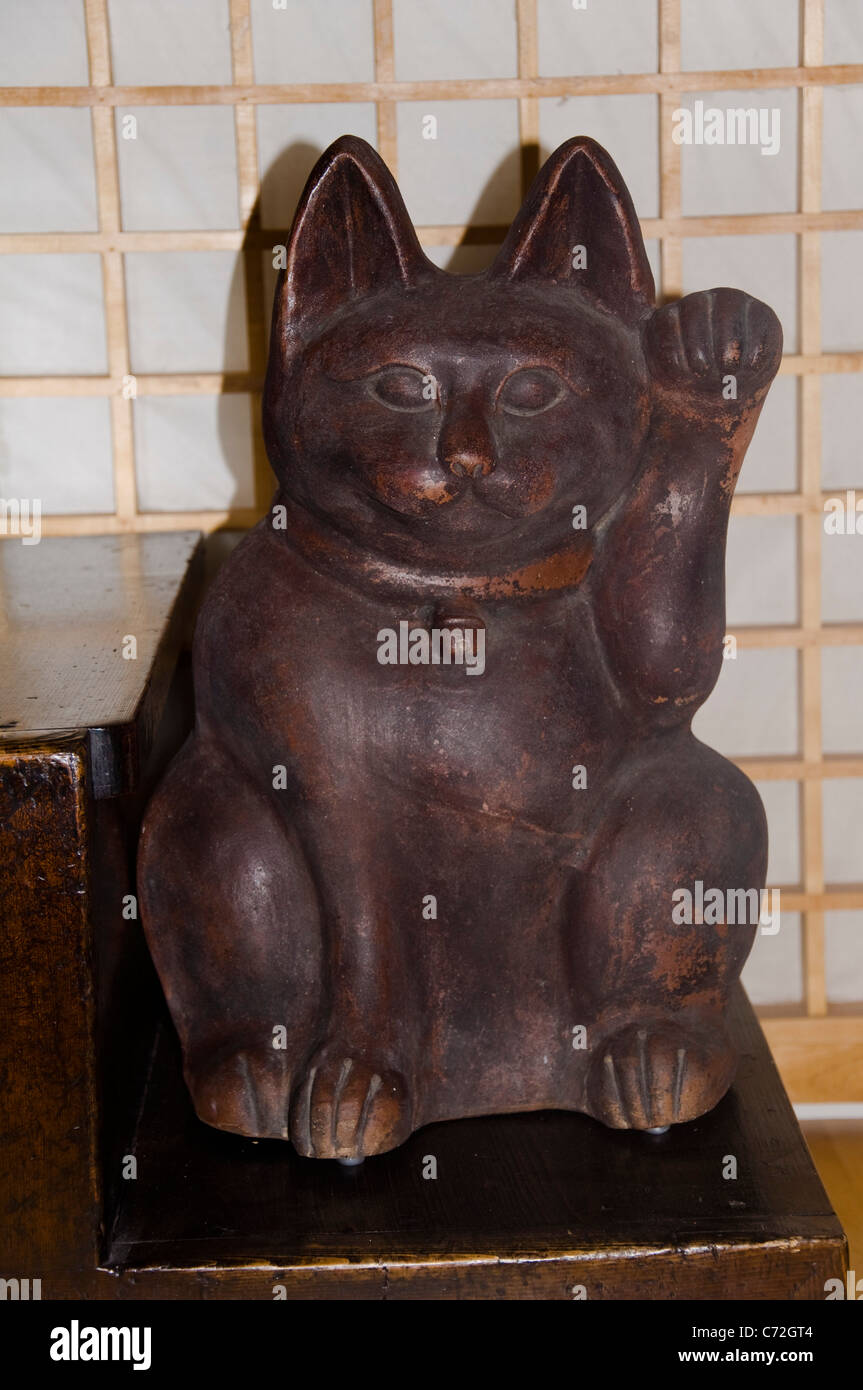 Maneki Neko winken Glück Katze Stockfoto