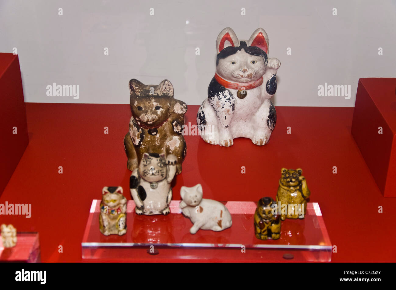 Maneki Neko winken Glück Katze Stockfoto