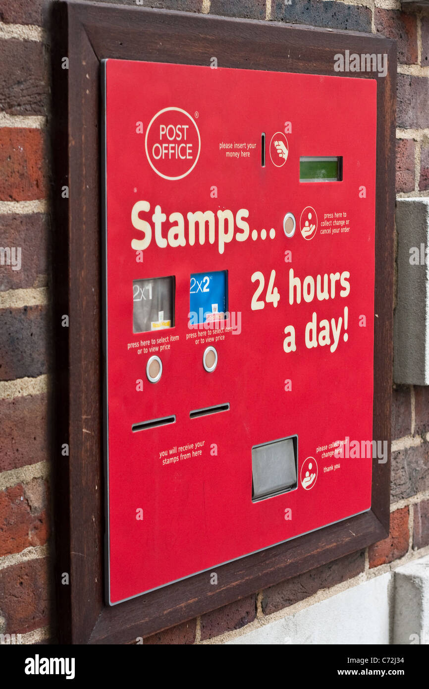 Ein Stempel-Automaten in einer UK-Stadt Stockfoto