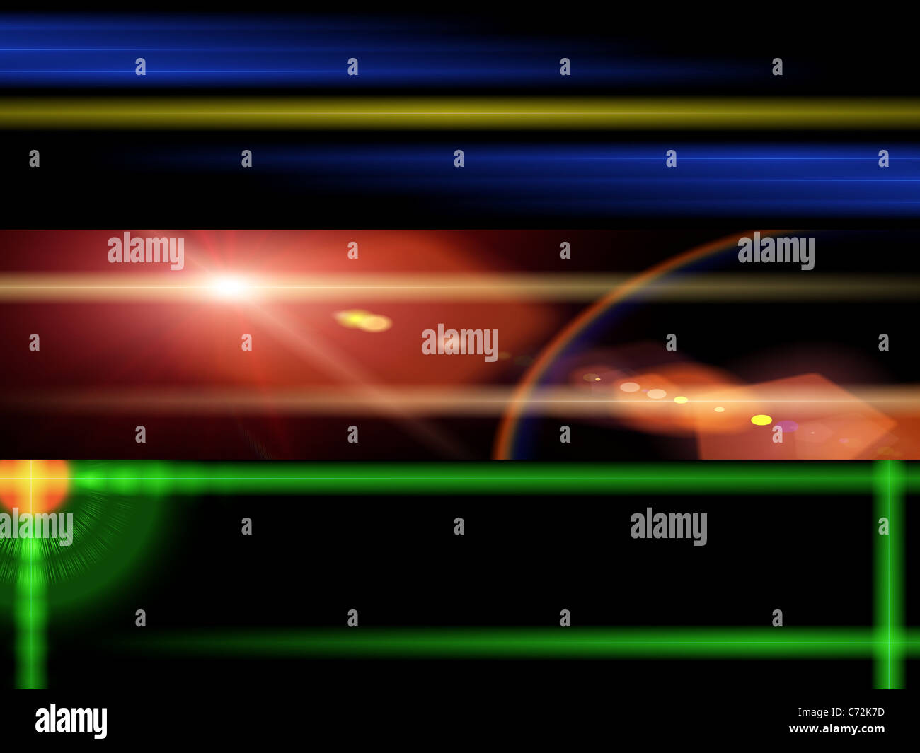 Banner, abstrakte Header hallo Tech Kosmos Lichter Stockfoto