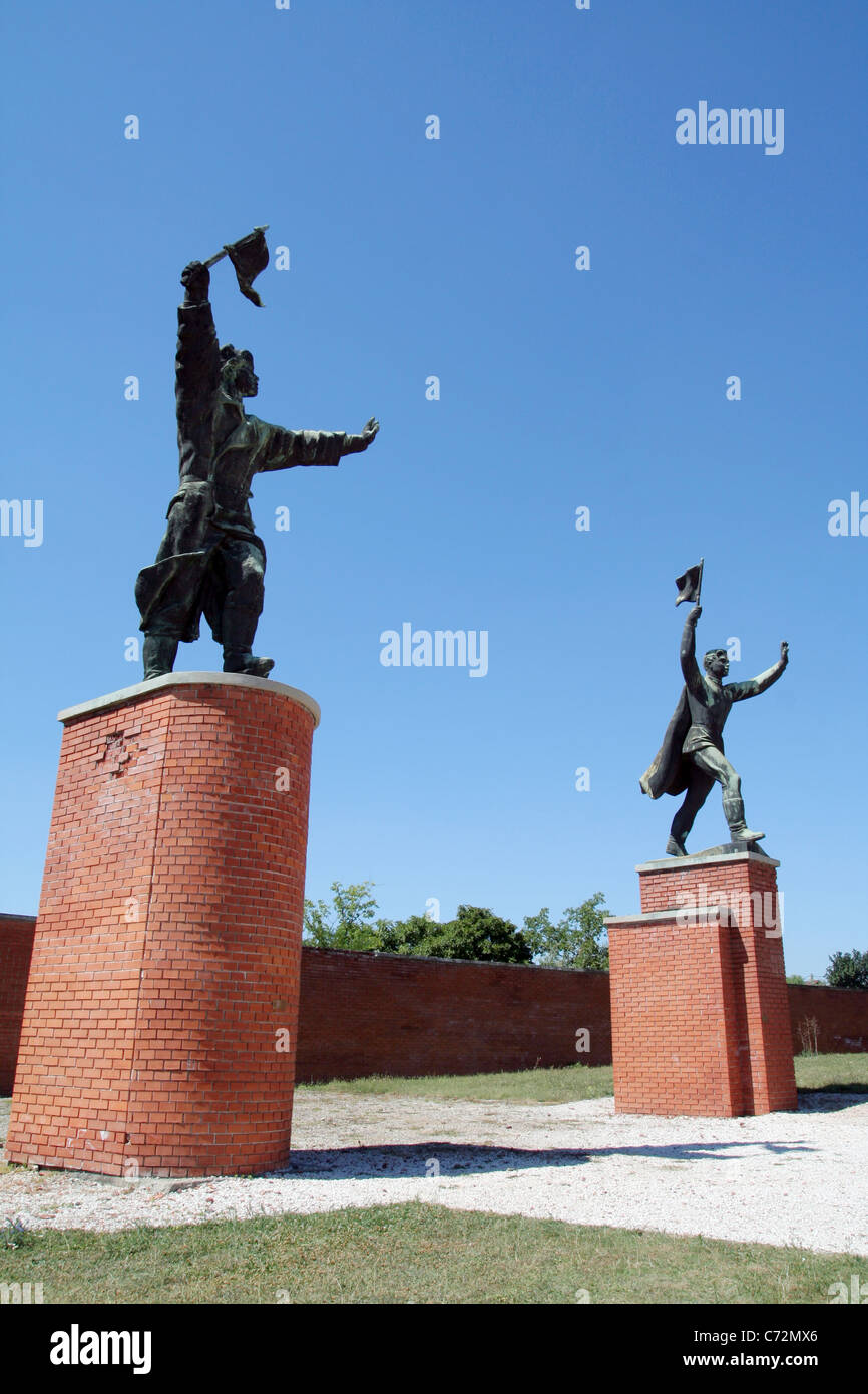 Alten Sowjet-Ära Statue im Memento Park in der Nähe von Budapest. Ungarn Stockfoto