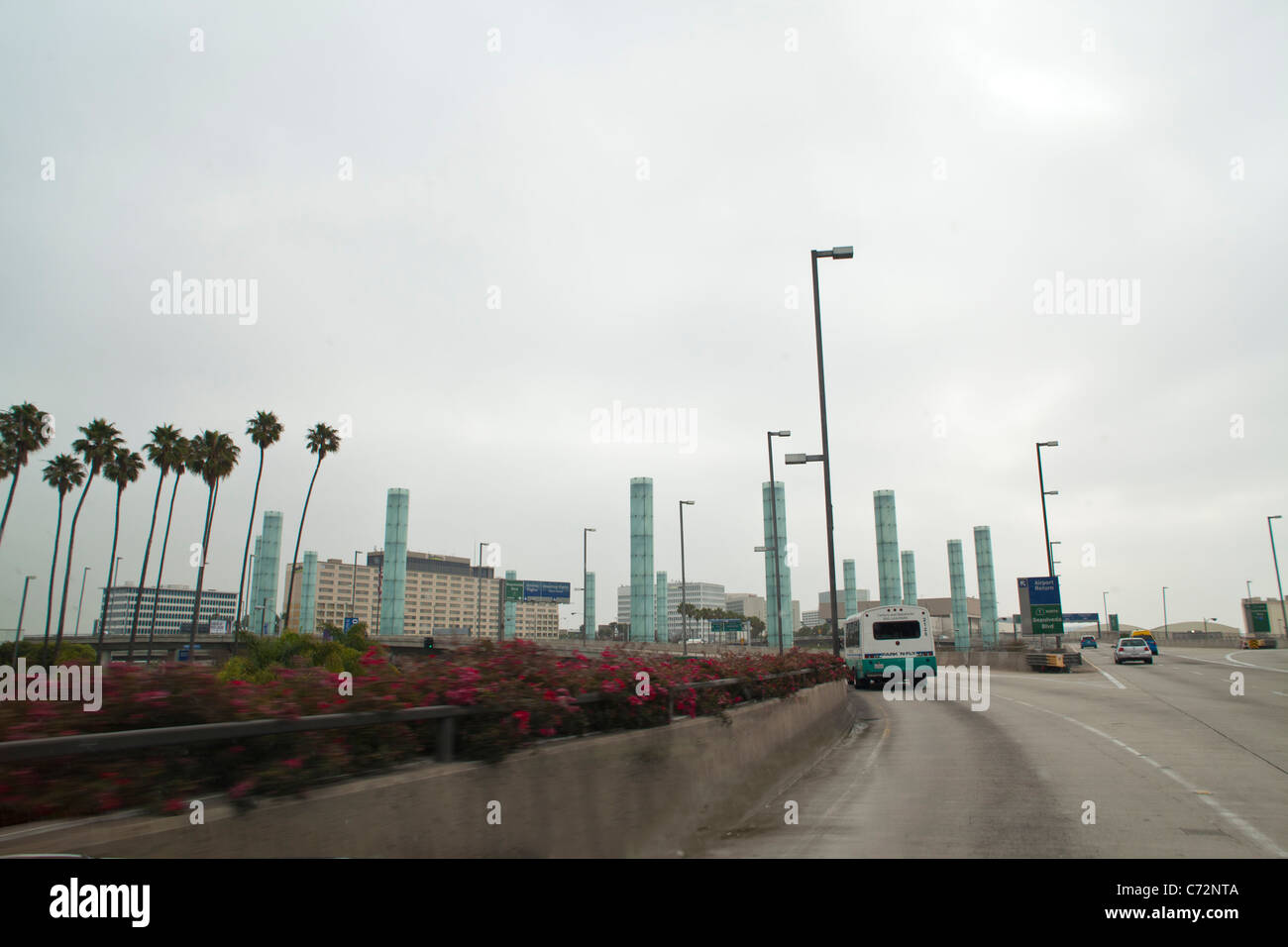 Jahrhundert Blvd am Los Angeles international Airport LAX in Kalifornien Stockfoto