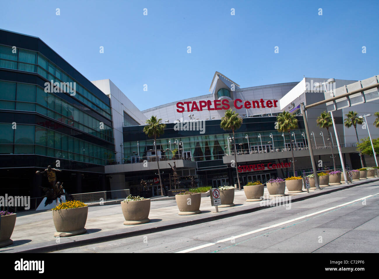 Das Staples Center und Nokia Plaza-Komplex in Los Angeles California Stockfoto