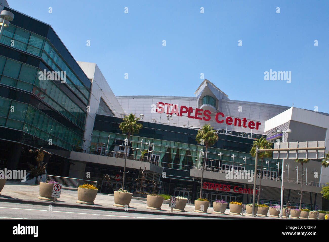 Das Staples Center und Nokia Plaza-Komplex in Los Angeles California Stockfoto