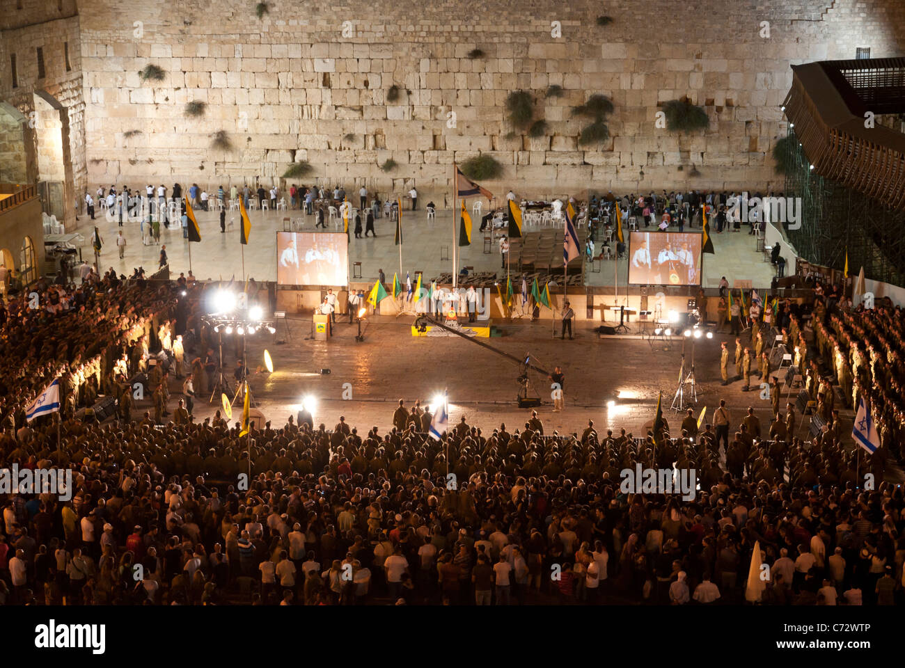 Militärischen Eid Zeremonie. Klagemauer. Altstadt von Jerusalem. Israel Stockfoto