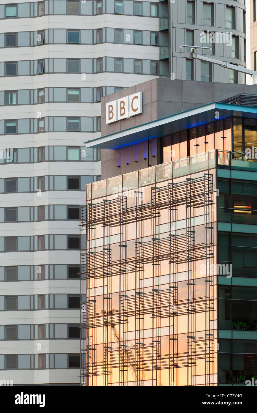 BBC Manchester bei MediaCityUK, Salford, Manchester, England, UK Stockfoto