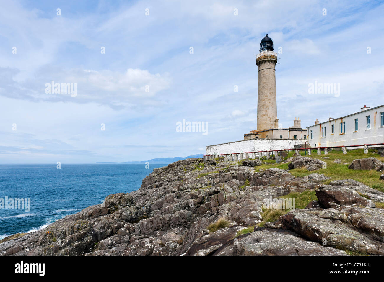 Leuchtturm am Ardnamurchan Point (der westlichste Teil der britischen Insel), Ardnamurchan Halbinsel, Lochabar, Schottland, UK Stockfoto