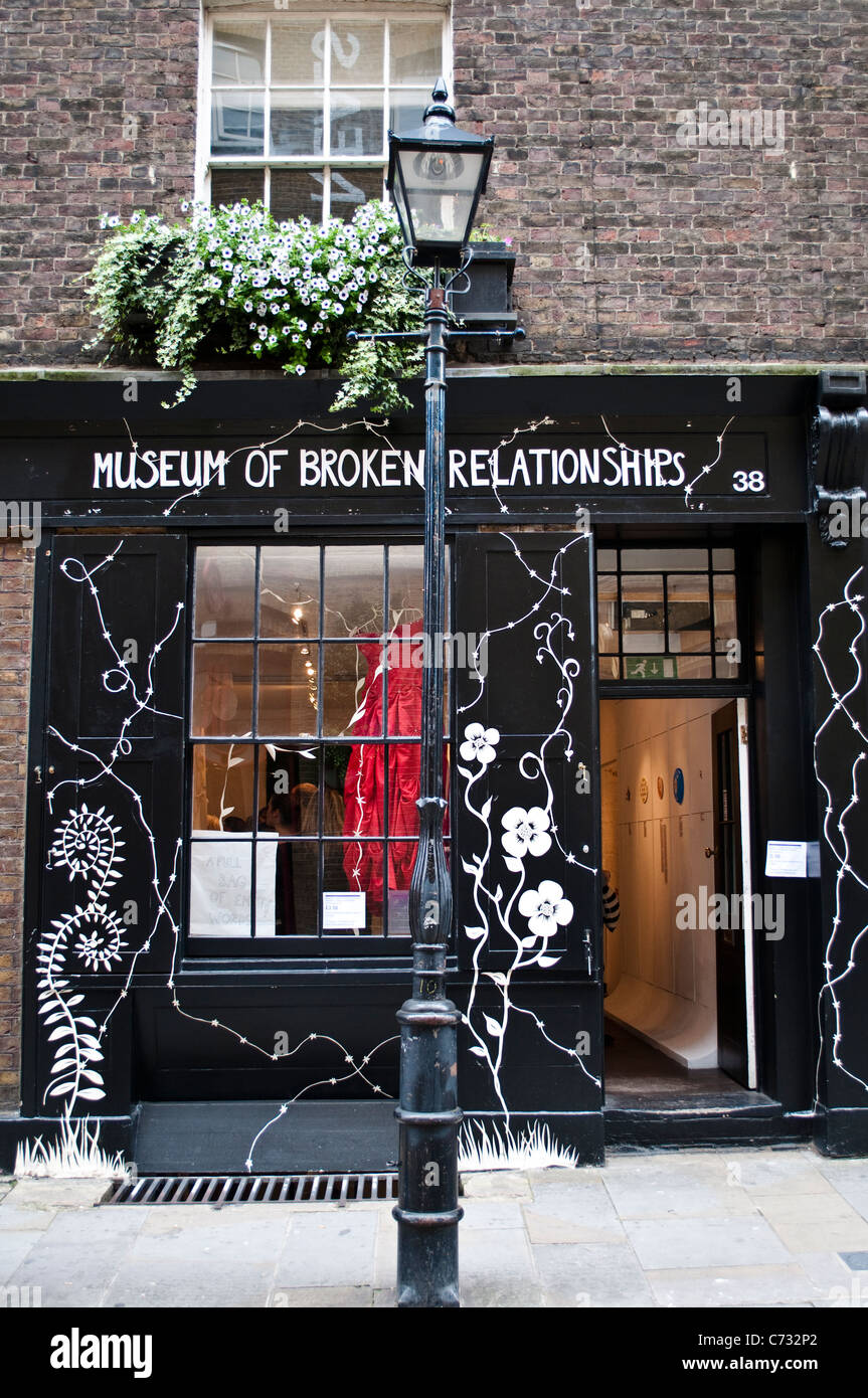 Museum der zerbrochenen Beziehungen, Earlham Street, Covent Garden, London, UK Stockfoto