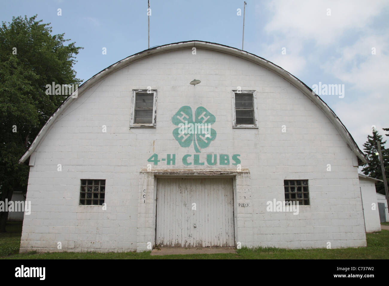 4-H Clubgebäude, Chisago County Fairgrounds, Rush Stadt, Minnesota. Stockfoto