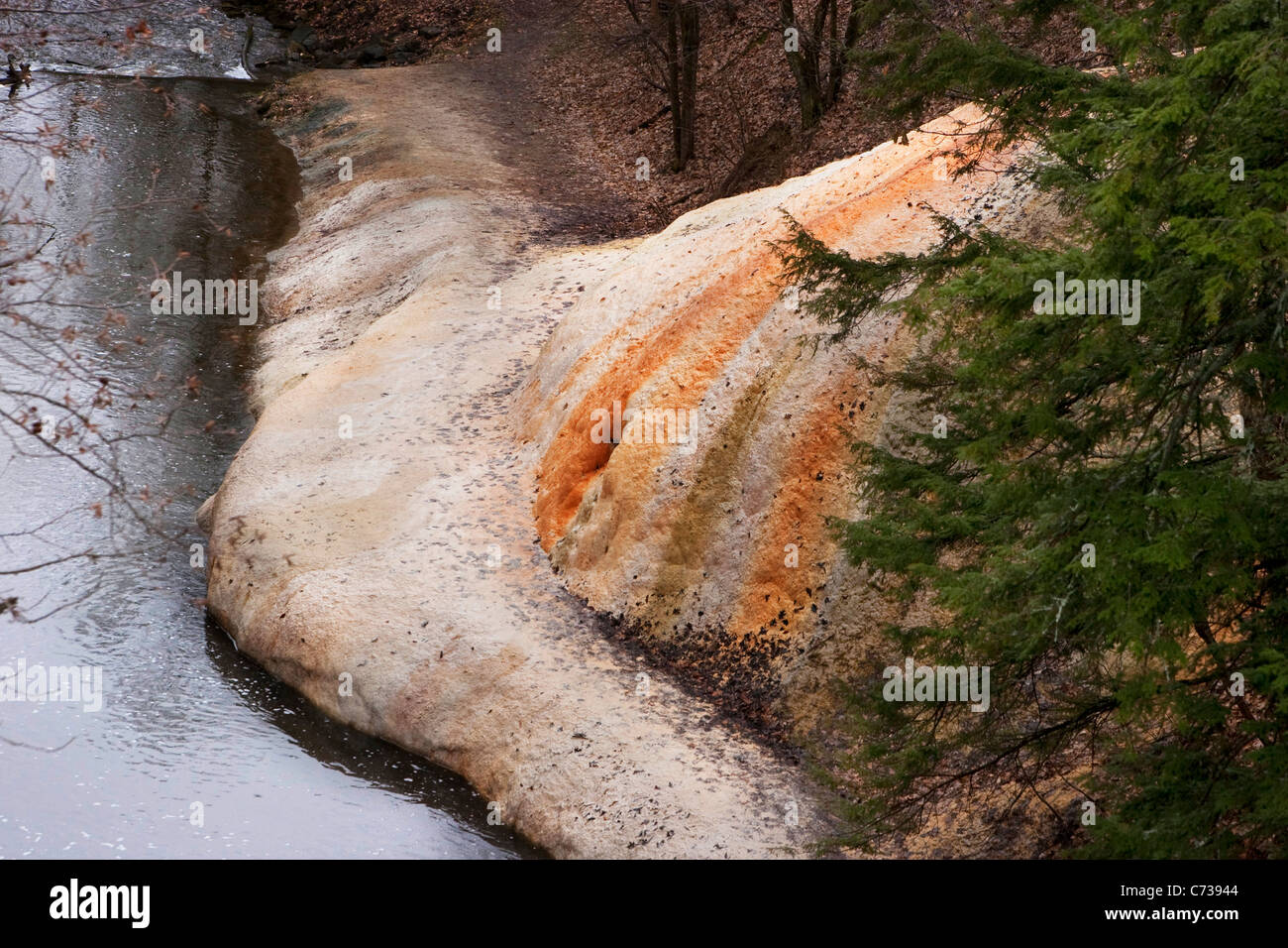 Mineralquelle im Saratoga Spa State Park in Saratoga Springs, New York State Stockfoto