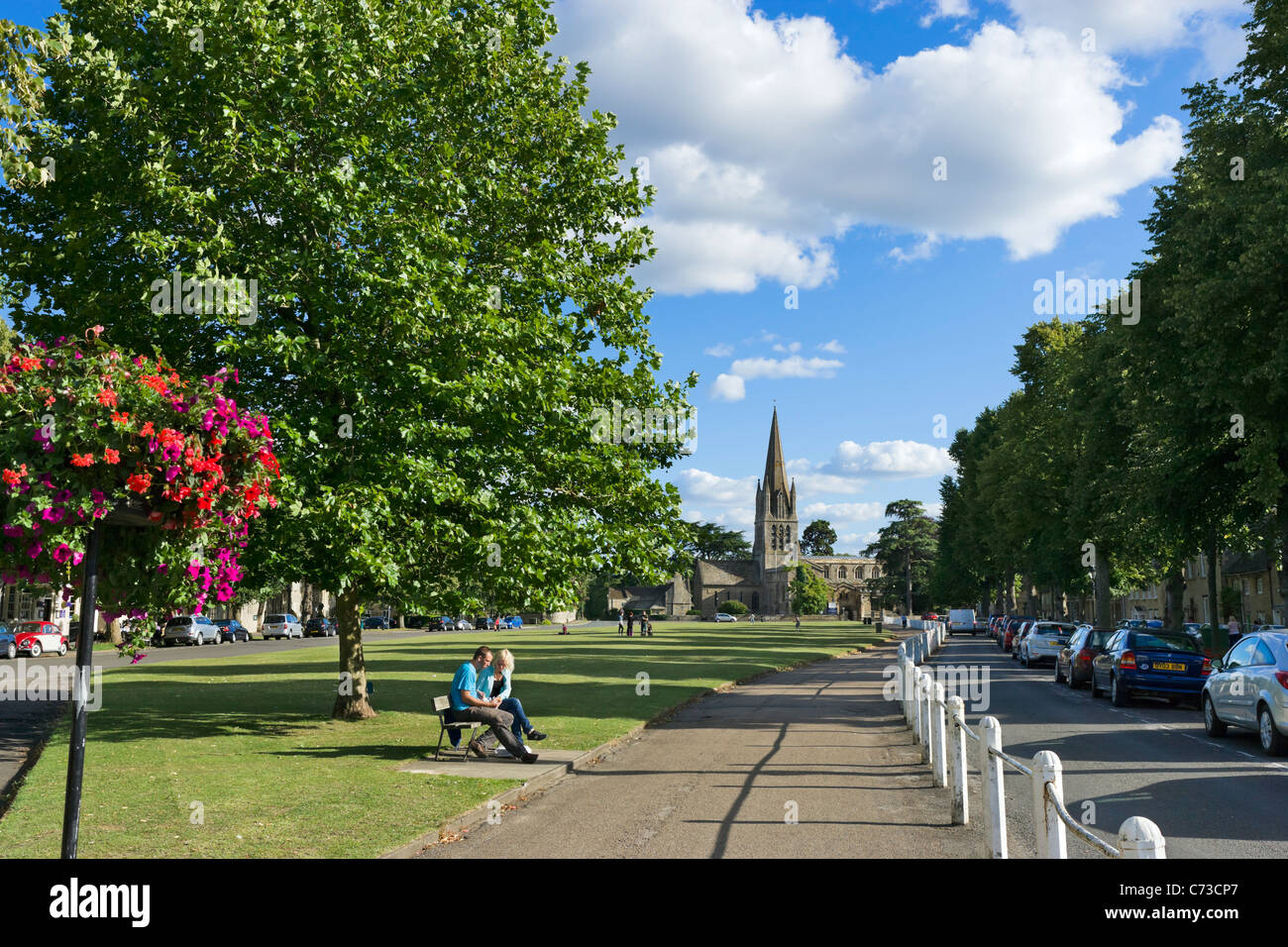 Kirche-grün im Zentrum von Witney, Oxfordshire, England, UK Stockfoto
