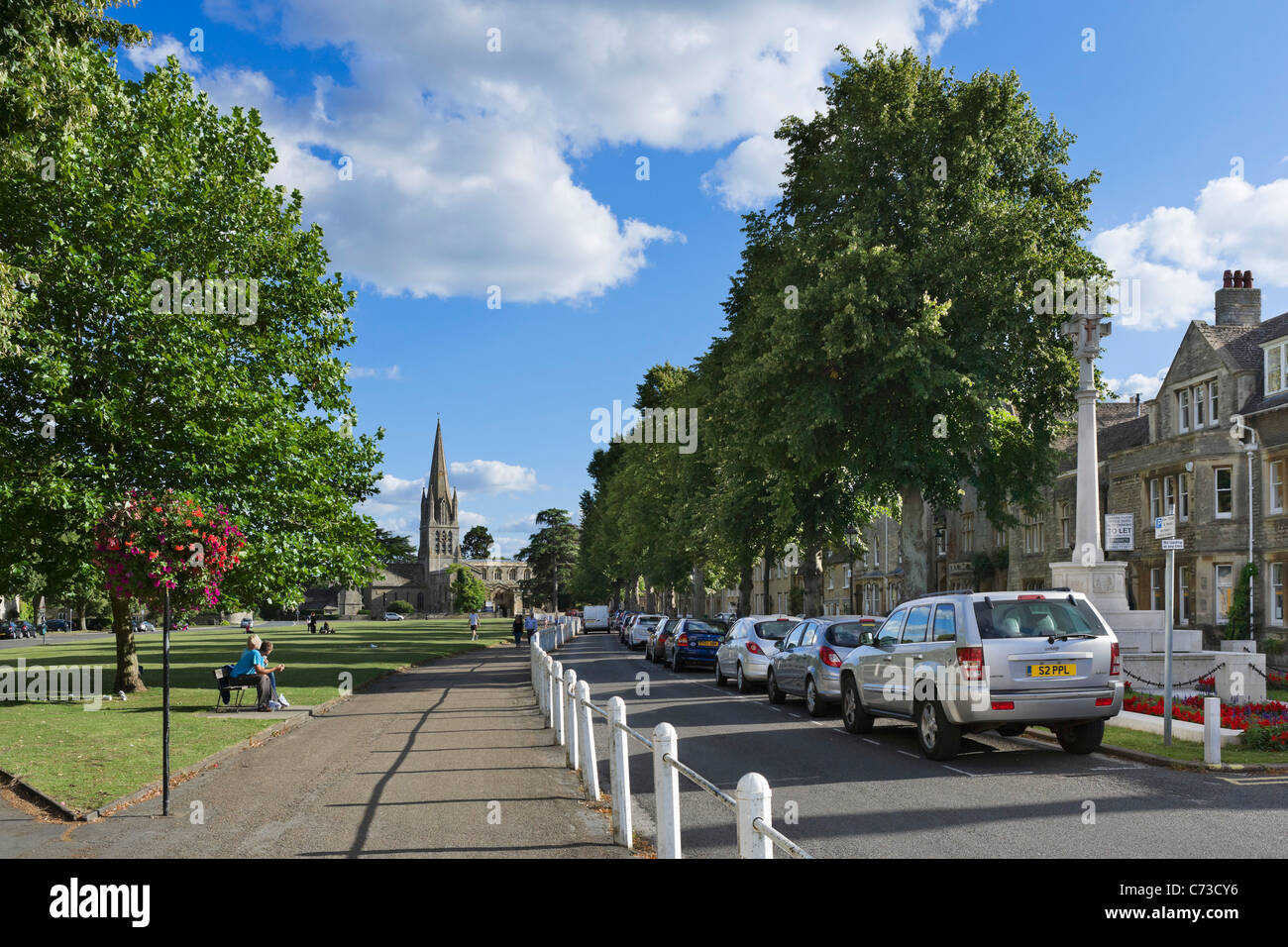 Kirche-grün im Zentrum von Witney, Oxfordshire, England, UK Stockfoto