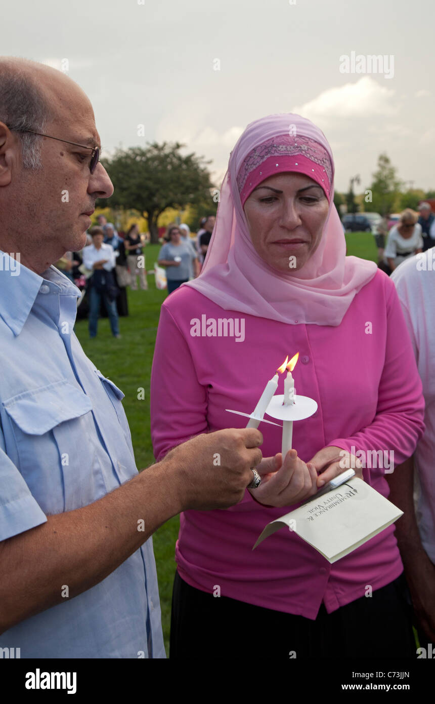 Zehnten Jahrestag Gedenken an September 11 Attacks Stockfoto
