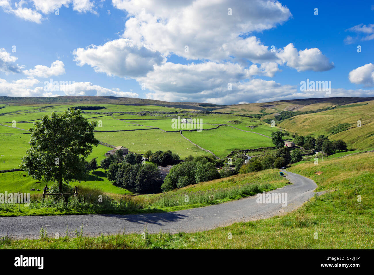 Landschaft zwischen Arncliffe und Malham, Littondale, Yorkshire Dales National Park, England, Vereinigtes Königreich Stockfoto