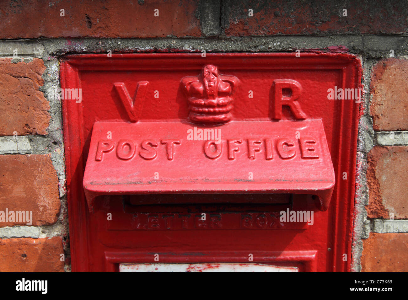 Viktorianischen roten Briefkasten Stockfoto