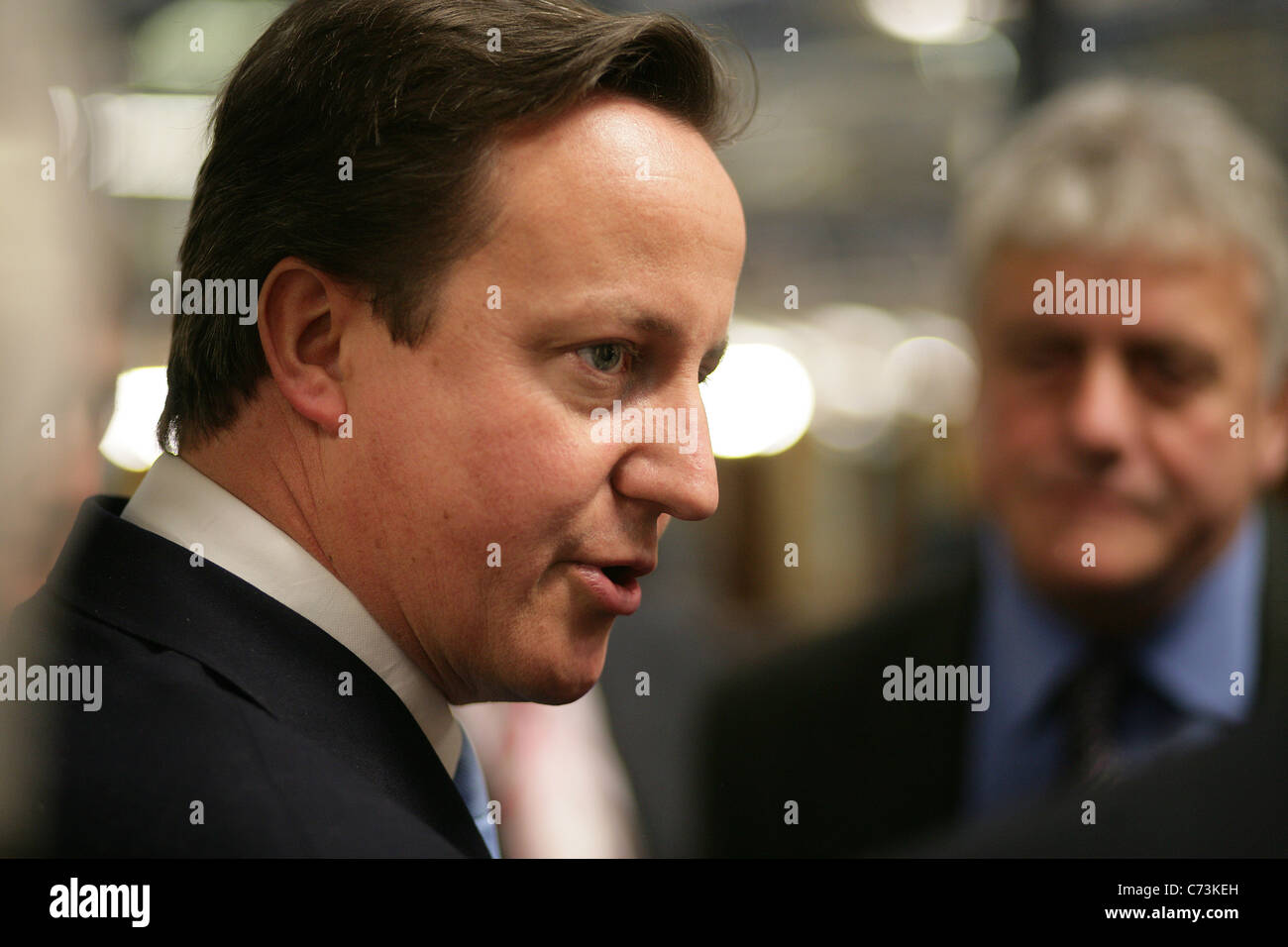 David William Donald Cameron (Aussprache: / ˈkæmᵊrən /; geboren 9. Oktober 1966) der Premierminister des Vereinigten Königreichs Stockfoto