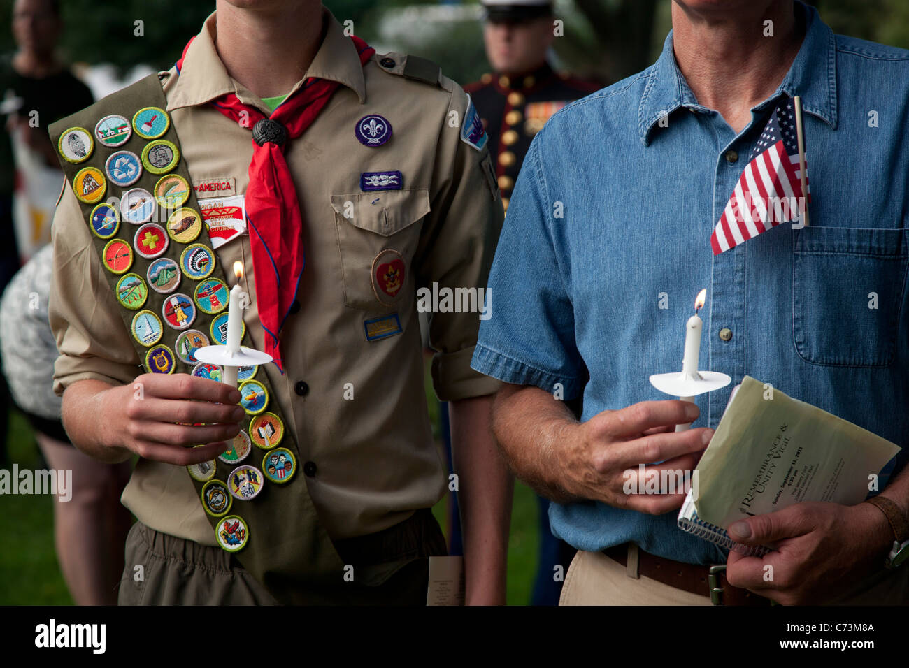 Zehnten Jahrestag Gedenken an September 11 Attacks Stockfoto