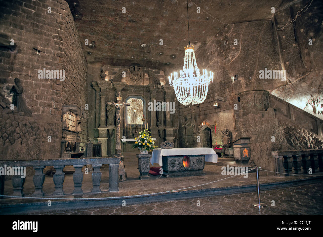 Kirche in Polen Salzbergwerk Stockfoto